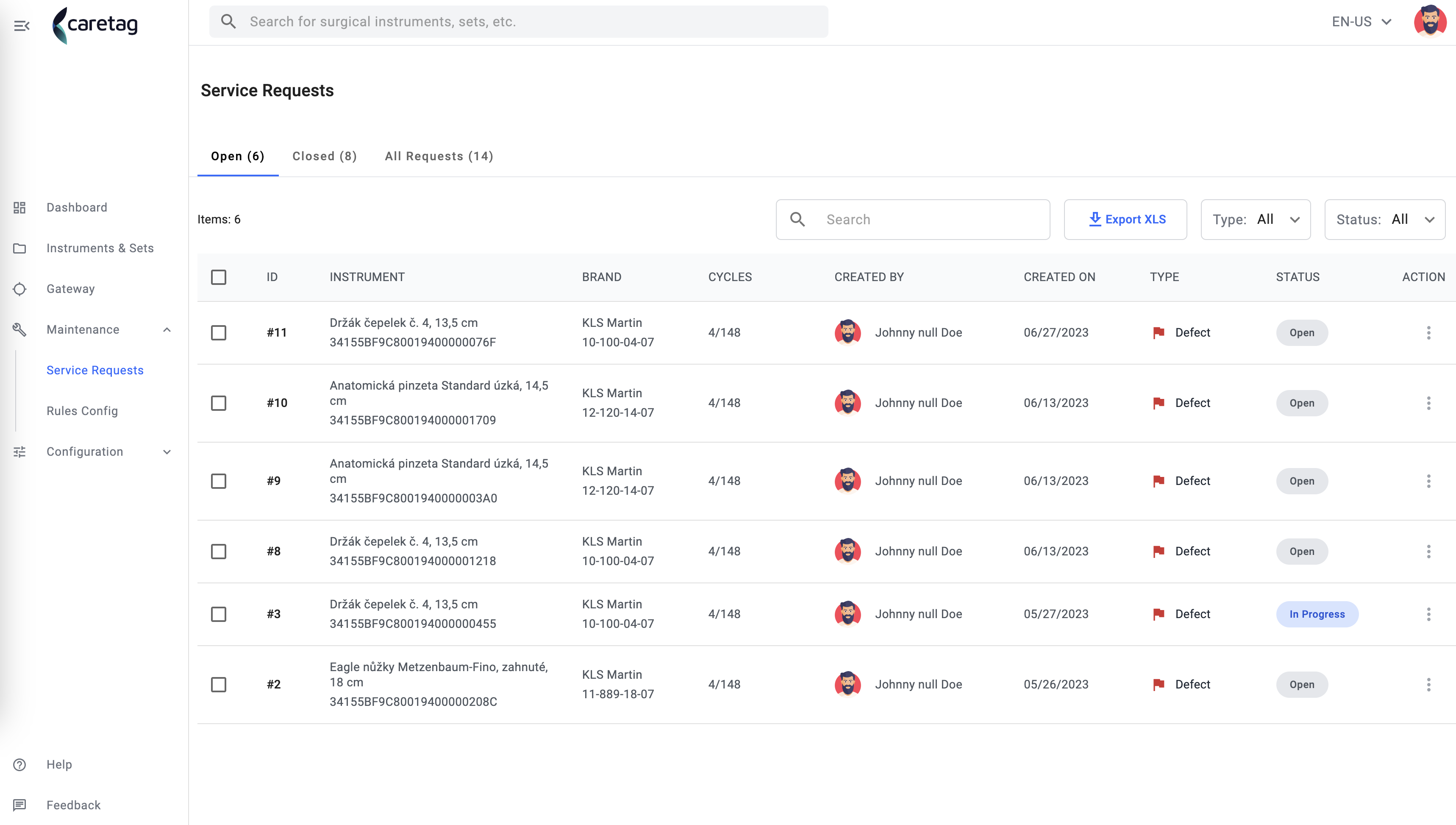 Service requests